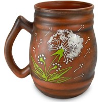 59-815 Бокал "Бочка" "Зеленый Одуванчик" 0,7л.; высота - 16см, ширина - 10см, длина - 10см BL_59-815