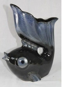 арт.9154 Ваза "Рыбка черно-синяя" Н=32см 9154