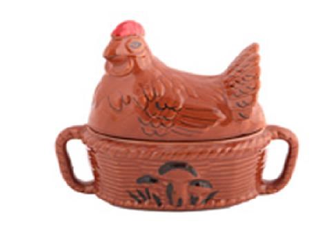 арт.ЖА1003 8144 Жаровня "Курица" (глазур.) 0,5л. 21/11/17 см. ЖА1003