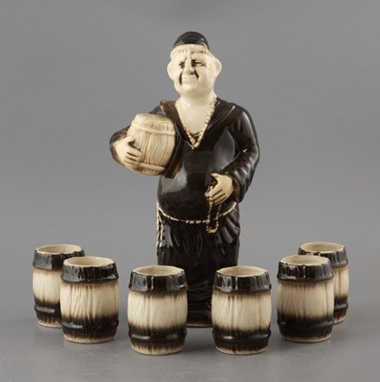 арт.34125 Водочно-коньячный набор "Монах" (штоф+6 стопок) 34125