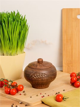 69-133 Чугунок/Горшок для жаркого(малый)/для специй(Колос) 0,35 л. ; высота - 10см, ширина - 11см, длина - 11см (2) 69-133