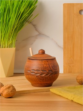 69-134М1 Емкость для меда (Колос) 0,3 л. ; высота - 11см, ширина - 10см, длина - 10см (2) (2) 69-134М1