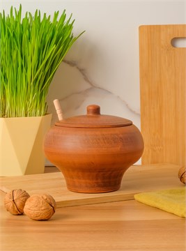 69-032М1 Емкость для меда №1 (Гладь) 0,6 л. ; высота - 13см, ширина - 14см, длина - 14см (2) (2) (2) 69-032М