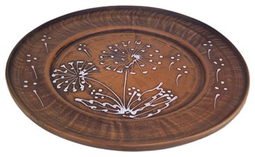 69-424 Тарелка  (Одуванчик Б) высота - 2,5см, ширина - 25см, длина - 25см 69-424