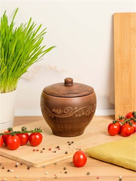 69-230 Горшок для жаркого №1 (Вьюнок) 0,7 л. ; высота - 13см, ширина - 13см, длина - 13см 69-230