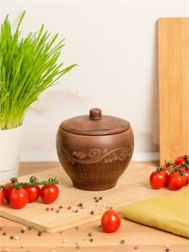 69-231 Горшок для жаркого №1 (Вьюнок) 0,55 л. ; высота - 10см, ширина - 12см, длина - 12см 69-231