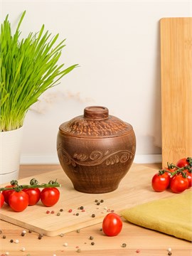 69-231/1 Горшок для жаркого №2 (Вьюнок) 0,55 л. ; высота - 11см, ширина - 12см, длина - 12см 69-231/1