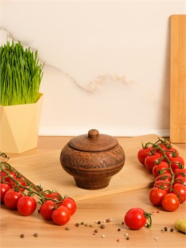 69-233 Чугунок/Горшок для жаркого(малый)/для специй (Вьюнок) 0,35 л. ; высота - 10см, ширина - 11см, длина - 11см 69-233