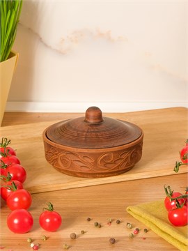 69-236 Блюдо для запекания/Кокотница с крышкой (Вьюнок) 0,25 л. ; высота - 8см, ширина - 12см, длина - 12см 69-236