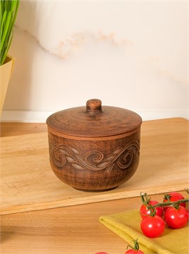 69-250 Горшочек для запекания  (Вьюнок) 0,35 л. ; высота - 10см, ширина - 11см, длина - 11см 69-250