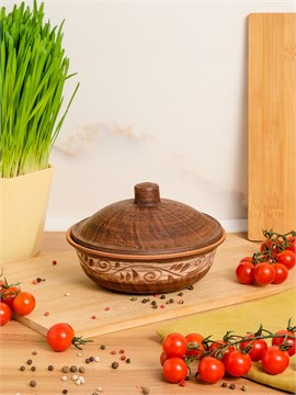 69-327 Блюдо для запекания/кокотница (Орнамент) 0,55 л. ; высота - 11см, ширина - 16см, длина - 16см (2) 69-327