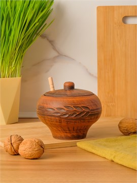 69-133М1 Емкость для меда(Колос) 0,35 л. ; высота - 10см, ширина - 11см, длина - 11см (2) (2) (2) 69-133М