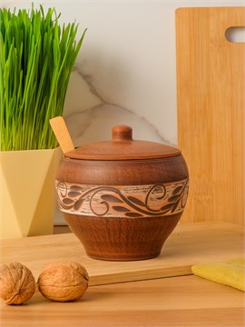 69-331С1 Емкость для специй №1 (Орнамент) 0,55 л. ; высота - 10см, ширина - 12см, длина - 12см (2) (2) 69-331С