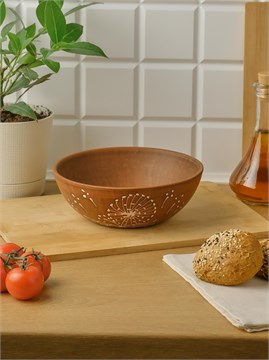 69_452.Ш Салатник классический(Одуванчик Б) 1 л. ; высота - 6см, ширина - 18,5см, длина - 18,5см (2) (2) 69_452.Ш