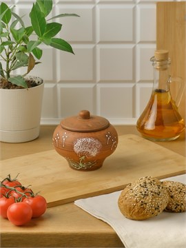 69-533 Чугунок/Горшок для жаркого(малый)/для специй (Одуванчик З) 0,35 л. ; высота - 10см, ширина - 11см, длина - 11см 69-533