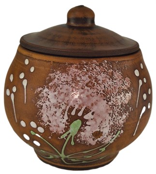 69-534 Горшок для жаркого/для специй (Одуванчик З) 0,3 л. ; высота - 11см, ширина - 10см, длина - 10см 69-534