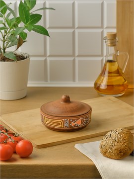 69-636 Блюдо для запекания/Кокотница с крышкой №1 (Оливия) 0,25 л. ; высота - 8см, ширина - 12см, длина - 12см 69-636