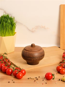 69-033 Чугунок/Горшок для жаркого(малый)/для специй (Гладь) 0,35 л. ; высота - 10см, ширина - 11см, длина - 11см 69-033