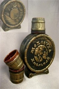 Водочно-коньчный набор «Медовуха(бронза)»(штов+3рюмок) 3477