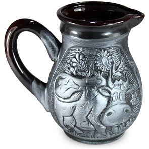 48-233КУ Кувшин 1л. Коровка Солнечногорская керамика 48-233КУ