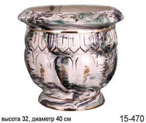 арт.2127 Кашпо для цветов (малахит) 2127