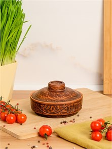 69-236/1 Блюдо для запекания/Кокотница с крышкой №2 (Вьюнок) 0,25 л. ; высота - 9см, ширина - 12см, длина - 12см (2) .69-236/1