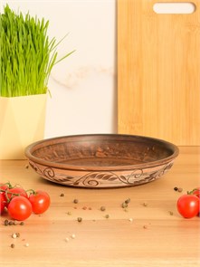 69_339.Ш Блюдо/Тарелка для нарезки/Тарелка для фруктов (Орнамент) 0,67л высота - 4см, ширина - 21см, длина - 21см (2) 69_339.Ш