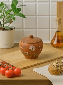 69-531 Горшок для жаркого (Одуванчик З) 0,55 л. ; высота - 10см, ширина - 12см, длина - 12см .69-531