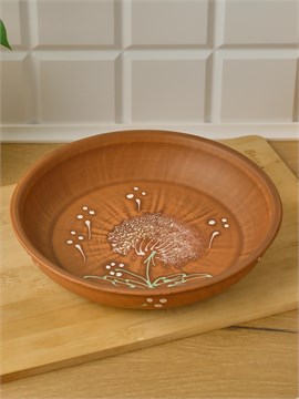 69_539.Ш Блюдо/Тарелка для нарезки/Тарелка для фруктов (Одуванчик З)1шт 0,67л высота-4см, ширина - 21см, длина - 21см 69_539.Ш