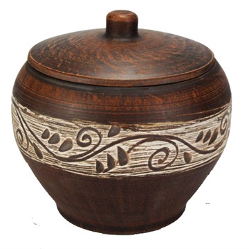 69_330В.2.К03 Баночки для меда (Орнамент) 0,7 л. ; высота - 13см, ширина - 13см, длина - 13см 69_330В.2.К03