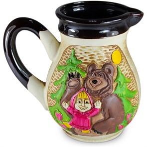 48-235КУ Кувшин 2л. Маша с мишкой Солнечногорская керамика 48-235КУ