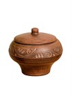 69_232.1 Чугунок керамический (Вьюнок) 1шт 0,6л высота - 8,5см, ширина - 14см, длина - 14см 69-232