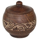 69_334.1 Горшок для жаркого (Орнамент) 1шт 0,3л высота-7,5см, ширина - 10см, длина - 10см 69-334