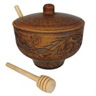 69-229М1 Емкость для меда  (Вьюнок) 0,4 л. ; высота - 10см, ширина - 11см, длина - 11см (2) (2) (2) 69-229М