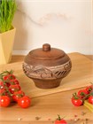 69-333 Чугунок/Горшок для жаркого(малый)/для специй (Орнамент) 0,35 л. ; высота - 10см, ширина - 11см, длина - 11см 69-333