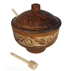 69-349М1 Емкость для меда"Орнамент" 0,9 л. ; высота - 9см, ширина - 14см, длина - 14см 69-349М