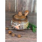 59-030.1 Солонка с ложкой Оливия 150мл; высота - 9см, ширина - 9см, длина - 9см BL_59-030.1