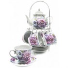 Сервиз чайный на подставке 14 предм.чайник 800 мл,чашка 220 мл BL_A101112