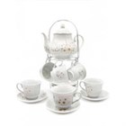 Сервиз чайный на подставке 14 предм.чайник 800 мл,чашка 220 мл BL_A101113