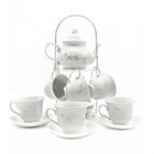 Сервиз чайный на подставке 14 предм.чайник 800 мл,чашка 220 мл BL_A101122