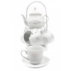 Сервиз чайный на подставке 14 предм.чайник 800 мл,чашка 220 мл BL_A101123