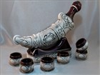 арт.3471 Водочно-коньчный набор «Кинжал(серый)»(штоф+6рюмок) 3471